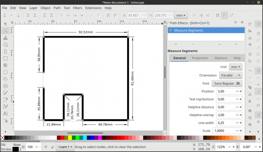 Measure Segments LPE