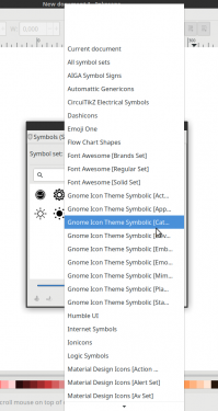 Symbol sets ordered alphabetically