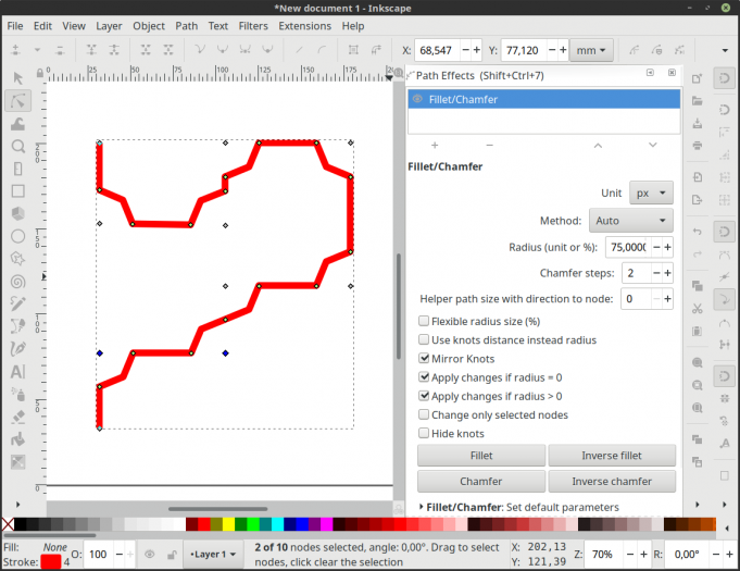 Inverse Chamfer with 2 steps