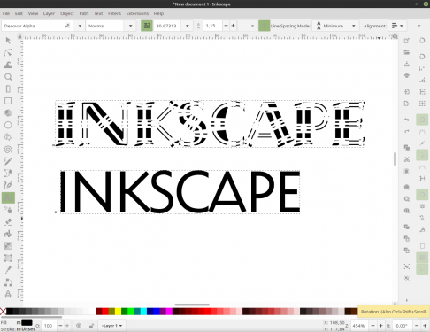 Variable font - both texts use the same font (Decovar)