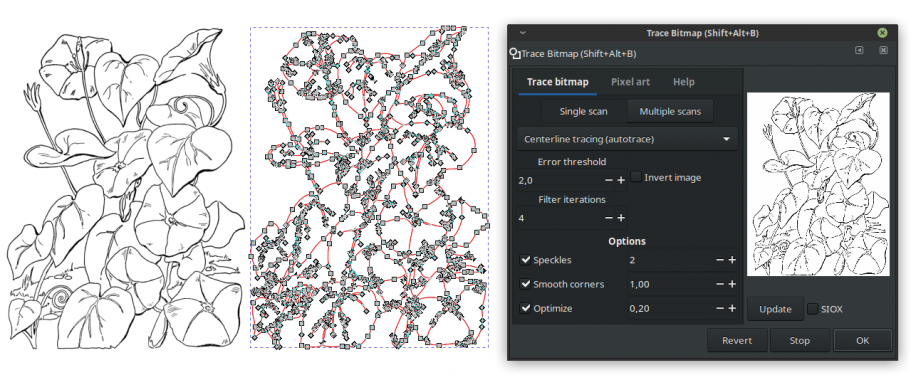 Unified Trace Bitmap dialog with Centerline Tracing option
